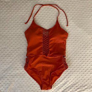 primark one piece swimsuit size 6 burnt orange